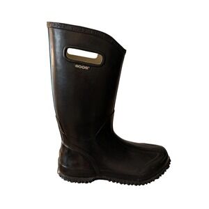 Bogs Classic Black Tall Size 7 Rain Boots Waterproof Rubber Boots Women
